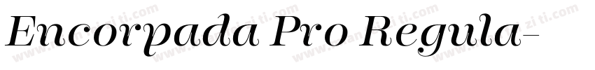 Encorpada Pro Regula字体转换